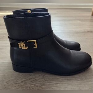 Lauren Ralph Lauren Brooke II burnished leather bootie